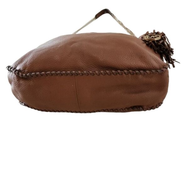 MICHAEL KORS Whipped Chelsea Leather Shoulder Bag Purse Handbag Acorn - Picture 9 of 10
